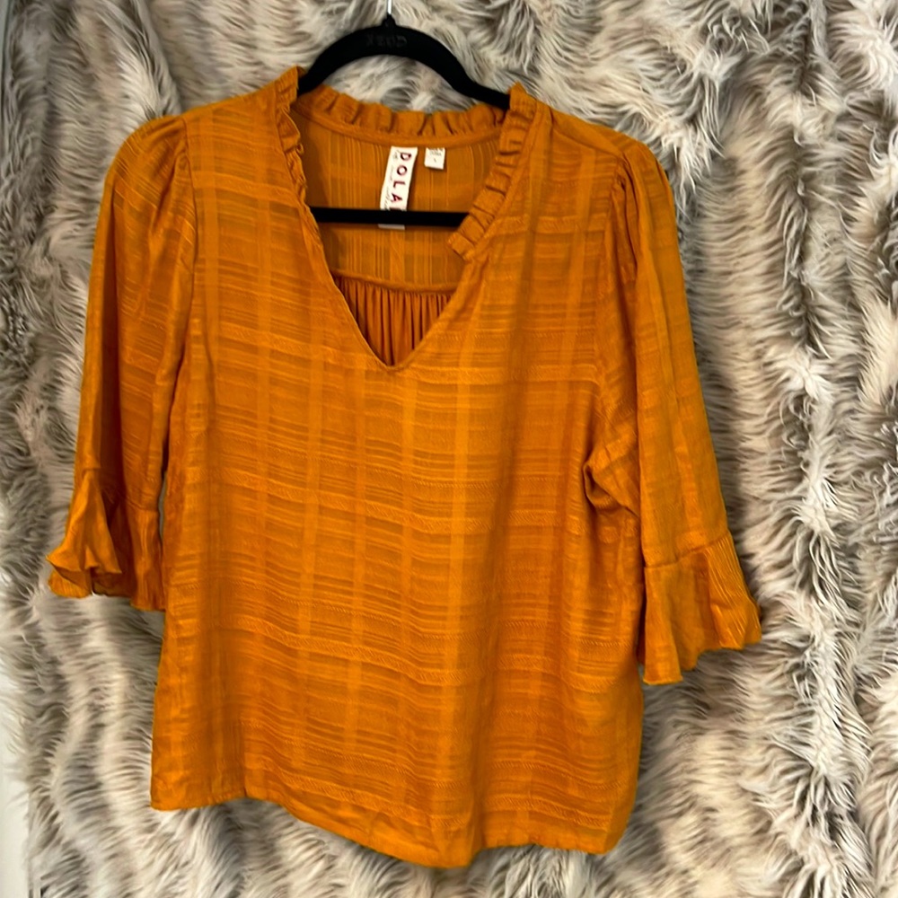 Anthropolgie brand Dolan pullover vneck blouse size small
